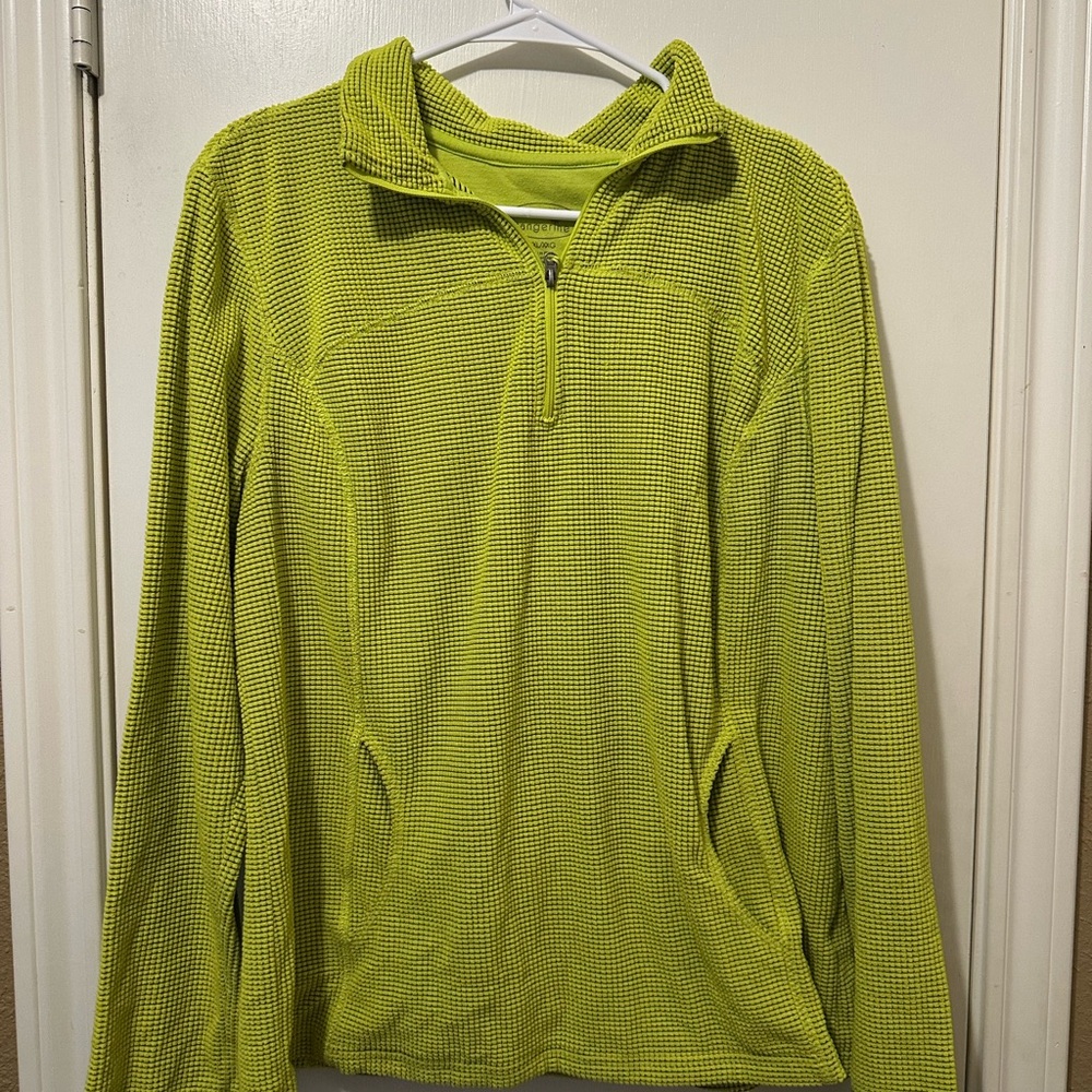 Tangerine Lime Green Quarter-Zip Sweatshirt